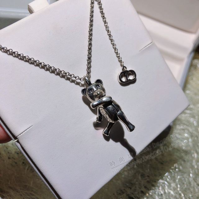 DIOR飾品 DIOR19年新款 迪奧泰迪熊水晶古銀時尚項鏈  zgbq1146